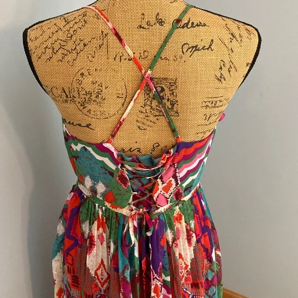 Maeve by Anthropology Multicolor Maxi Dress Women Size 8 - Picture 4 of 13